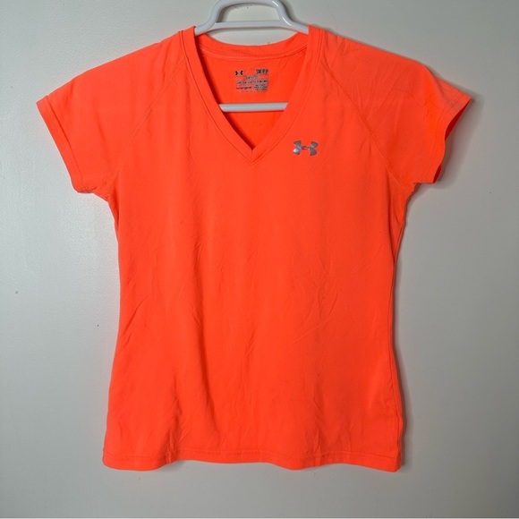 Under Armour Tops - Under Armour Women’s bright orange semi fitted t-shirt size S